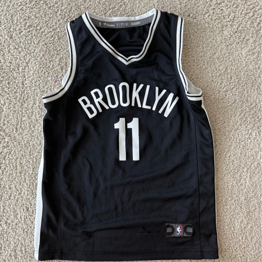Fanatics Black and White Brooklyn Kids Jersey